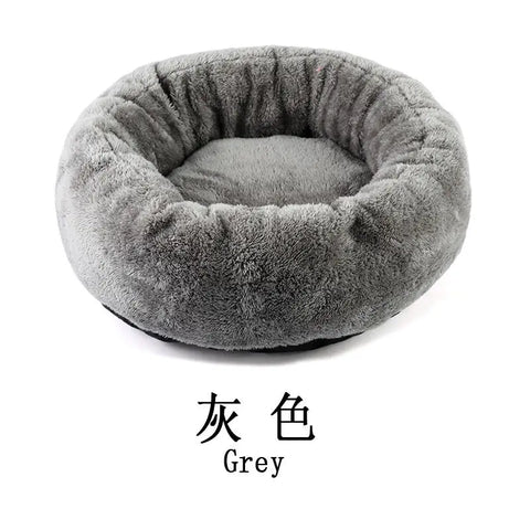 Plush indoor pet bed for small breed dogs and cats