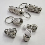 Silver pet identity tags for dogs and cats