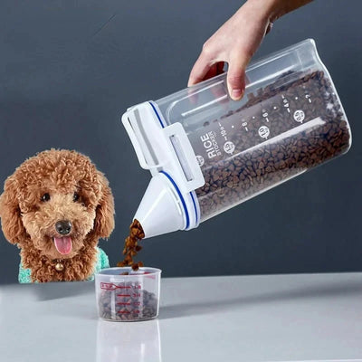Premium pet food storage container with airtight seal