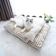 Warm dog kennel mat for comfortable pet sleep