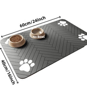 Absorbent mat for pet bowls