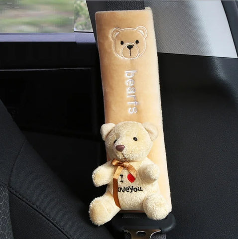 Safety belt cover pads with cute animal designs for comfort