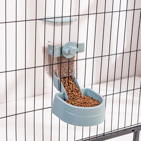 Multi-pet feeding system for indoor cages