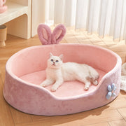 Washable pet bed with soft cushion for all seasons