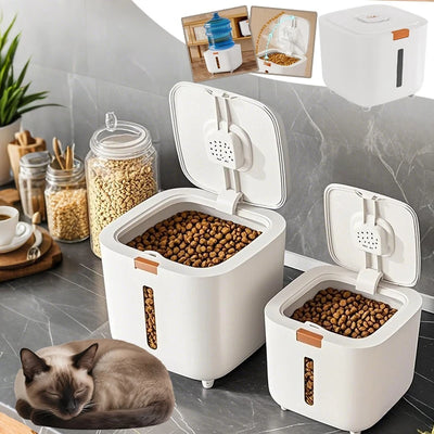 Large pet food storage container for 5kg to 10kg capacity