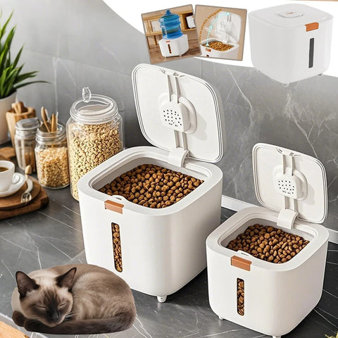 Large pet food storage container for 5kg to 10kg capacity