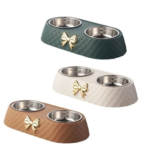 Double food and water dish for pets