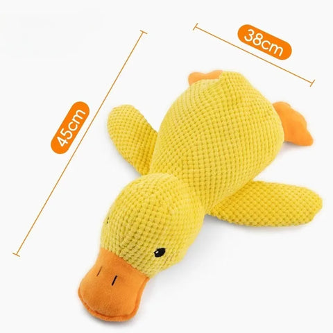 Stuffed duck toy for puppy teeth care