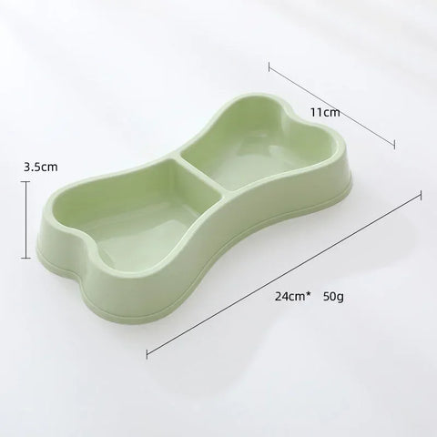 Double pet feeder bowl set for puppies and kittens