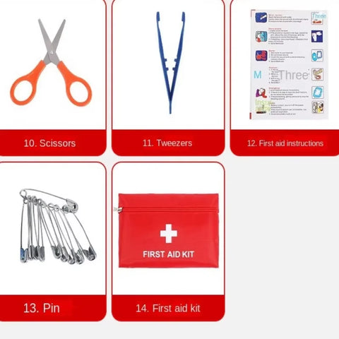 Portable medical supplies kit for outdoor use