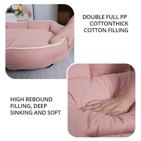 Spacious winter pet bed for large dogs and cats to sleep