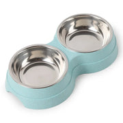 Double dog and cat feeder dish