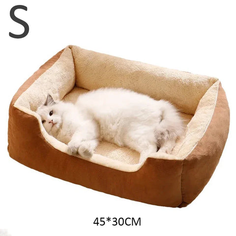 Cat house bed with soft bedding for home use