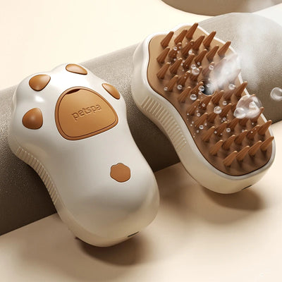 3-in-1 steamy pet brush for dogs and cats