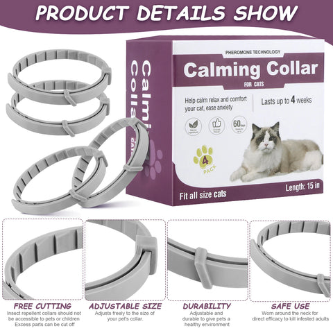 Stress relief collar for dogs and cats