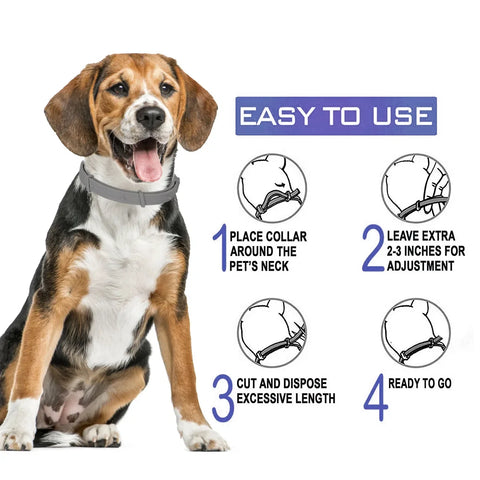 Adjustable calming collar for pets with soothing pheromones