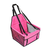 Foldable pet travel seat for car front with harness