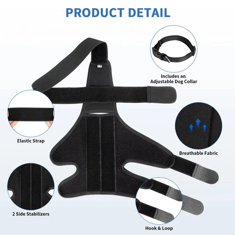 Adjustable knee brace for disabled dogs