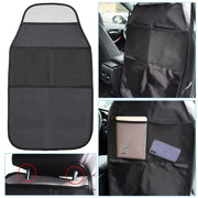 Child car seat protector with organizer compartments