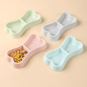 Dual pet bowl for feeding puppies and kittens