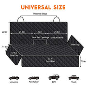 Universal fit dog seat cover for safe car travel