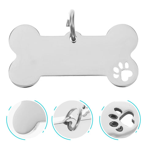 Engraved metal pet ID tags for puppies