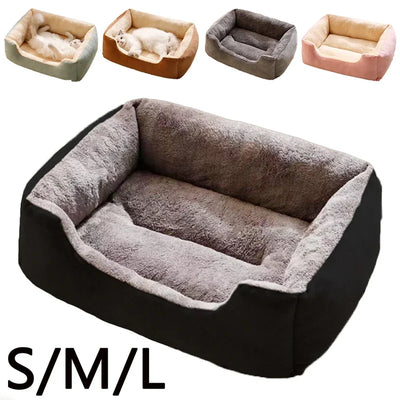 Soft cat bed house with removable cushion