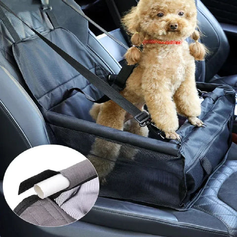 Travel dog car seat with durable scratch-resistant material"