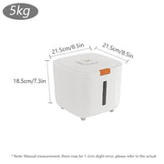 Pet grain storage box for dry dog or cat food