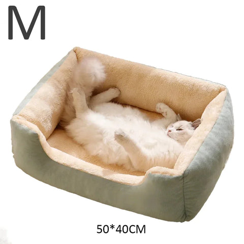 Pet sleeping house with soft pillow for cats