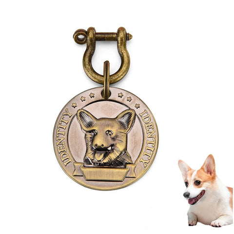  personalized pet ID tags featuring dog design, perfect for ensuring pet safety and identification.