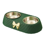 Stylish double bowl for pet feeding