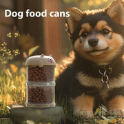 Stackable pet food storage for outdoor use