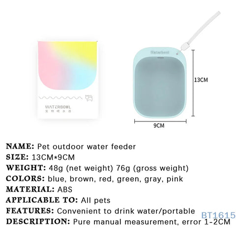 Handheld pet water bottle for cats and dogs