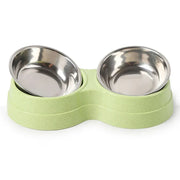 Double feeding bowl for puppies and small dogs