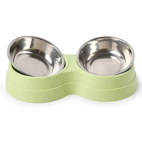 Double feeding bowl for puppies and small dogs