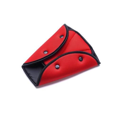 Child safety seat belt adjuster for improved comfort