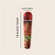 Cigar-shaped pet toy for chewing