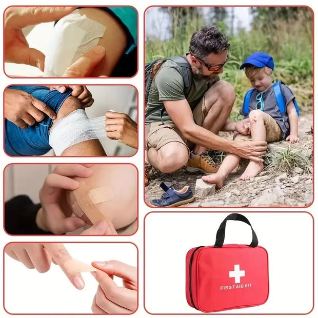 First aid kit for travel and outdoor use