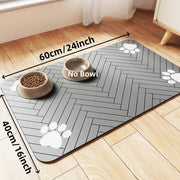Pet feeding placemat for water and food