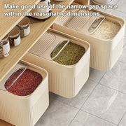 Airtight food-grade pet food bin with measuring cup
