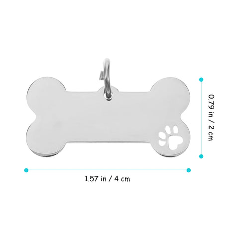 4Pcs personalized pet name tags