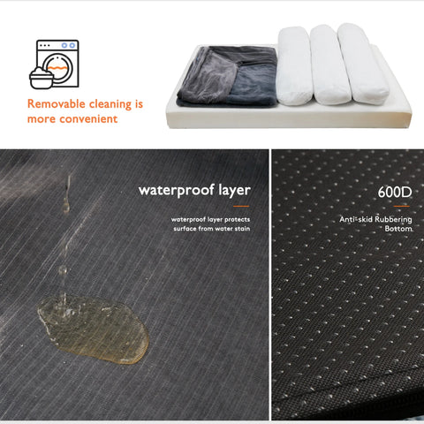 Washable orthopedic bed for large dogs