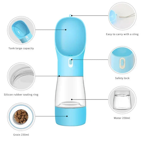 Collapsible pet bowl for walking and travel