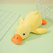 Plush duck chew toy for calming puppies