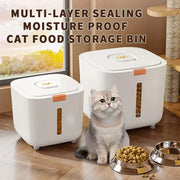 "Moisture-proof food barrel for dog, cat, or rice storage