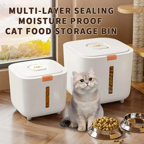 "Moisture-proof food barrel for dog, cat, or rice storage