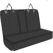Rear seat dog cover with safety features for outings