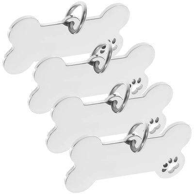 4Pcs custom engraved pet ID tags