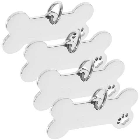 4Pcs custom engraved pet ID tags